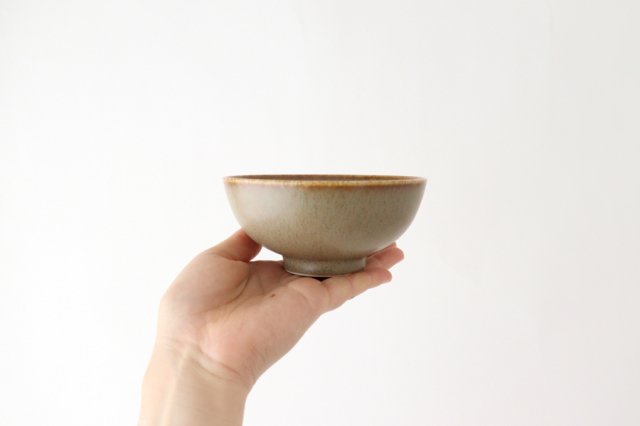 Arco Rice Bowl Silver Brown | Mino Ware
