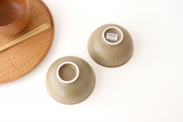Arco Rice Bowl Silver Brown | Mino Ware