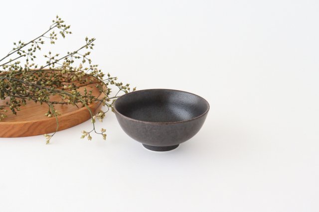 Arco Rice Bowl Matte Black | Mino Ware