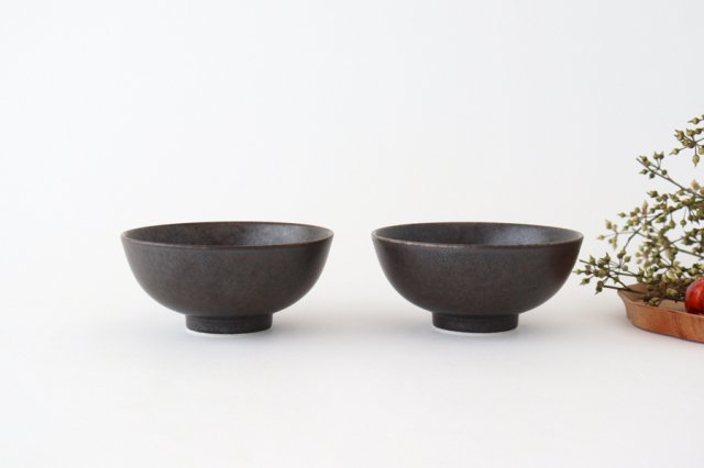 Arco Rice Bowl Matte Black | Mino Ware