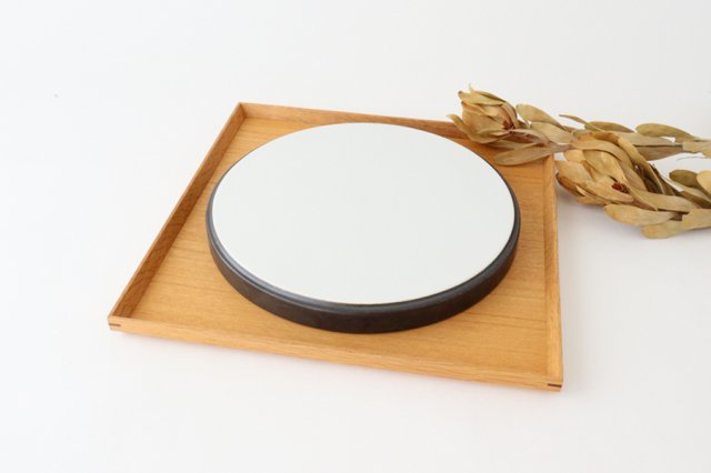 Arco Round Plate Black Matte 24.5cm/9.6in | Mino Ware