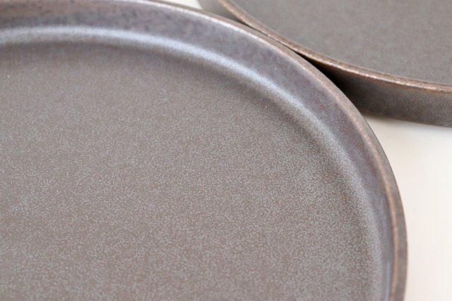 Arco Round Plate Black Matte 24.5cm/9.6in | Mino Ware