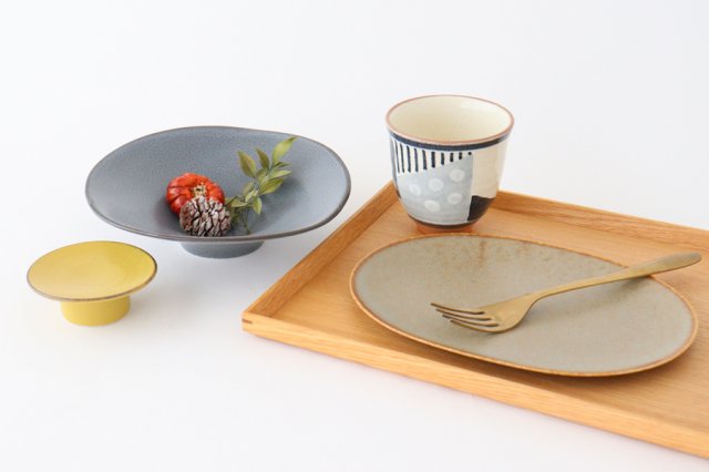 Arco Round Plate Silver Brown 24.5cm/9.6in | Mino Ware