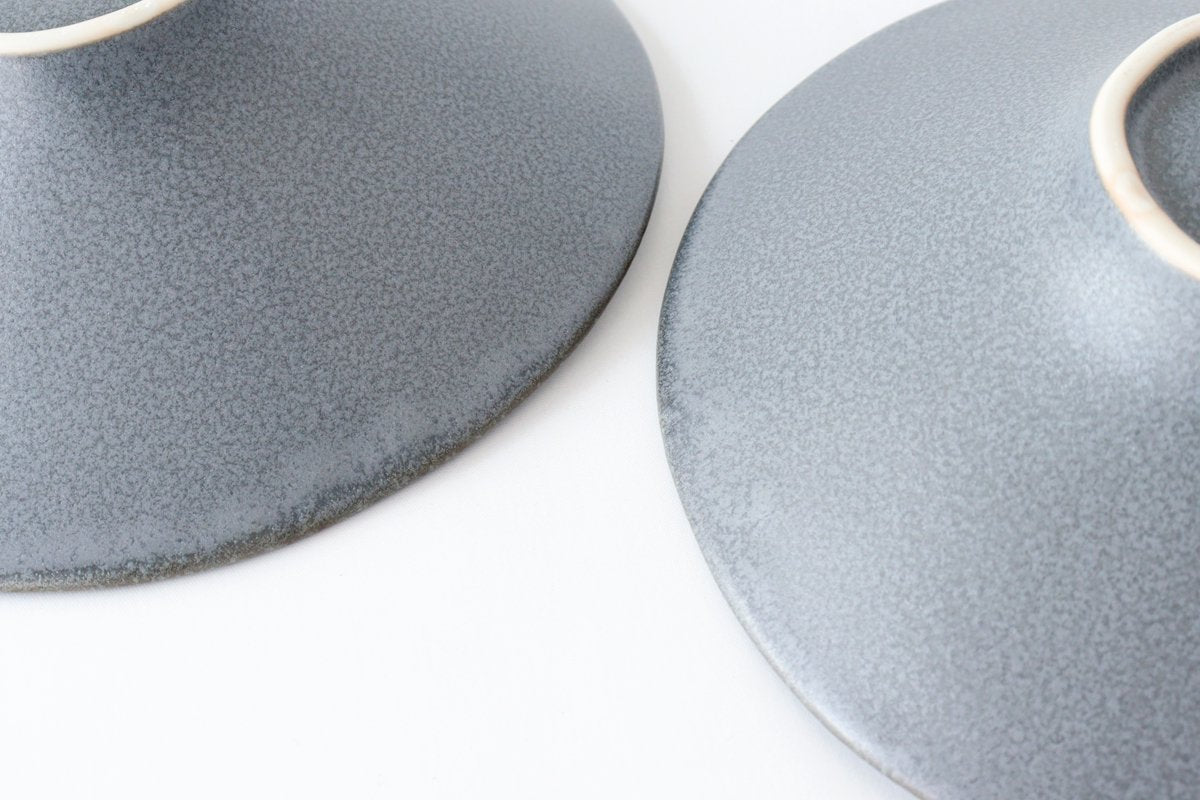 kei Morning Glory-shaped Bowl Gray | Serving Bowl Mino Ware