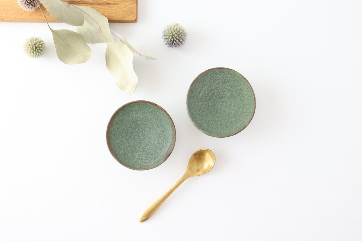 kei Small Compote Green 7.5cm/5.9in | Mino Ware
