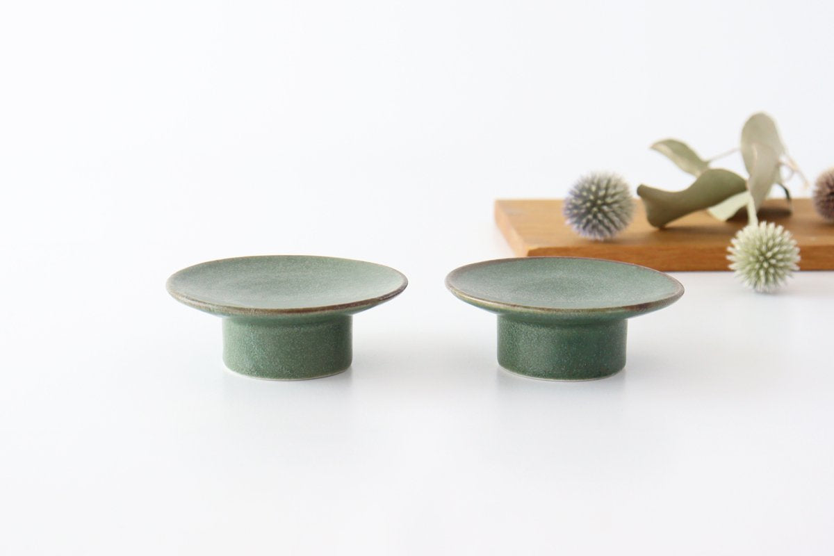 kei Small Compote Green 7.5cm/5.9in | Mino Ware