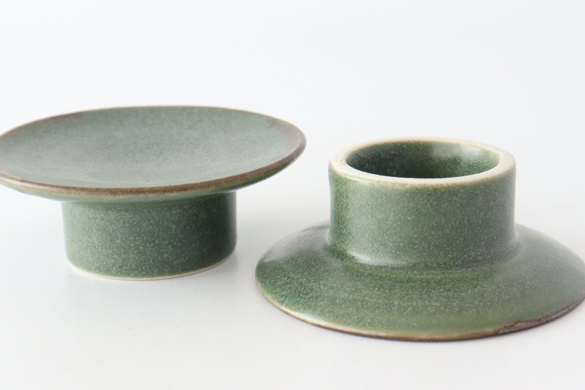 kei Small Compote Green 7.5cm/5.9in | Mino Ware