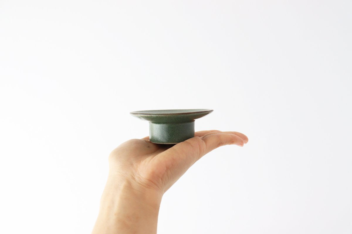kei Small Compote Green 7.5cm/5.9in | Mino Ware