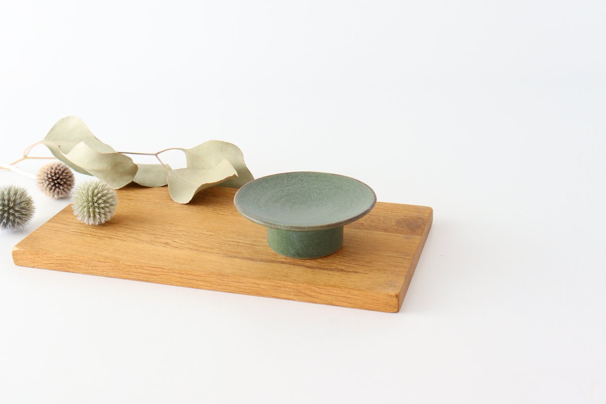 kei Small Compote Green 7.5cm/5.9in | Mino Ware
