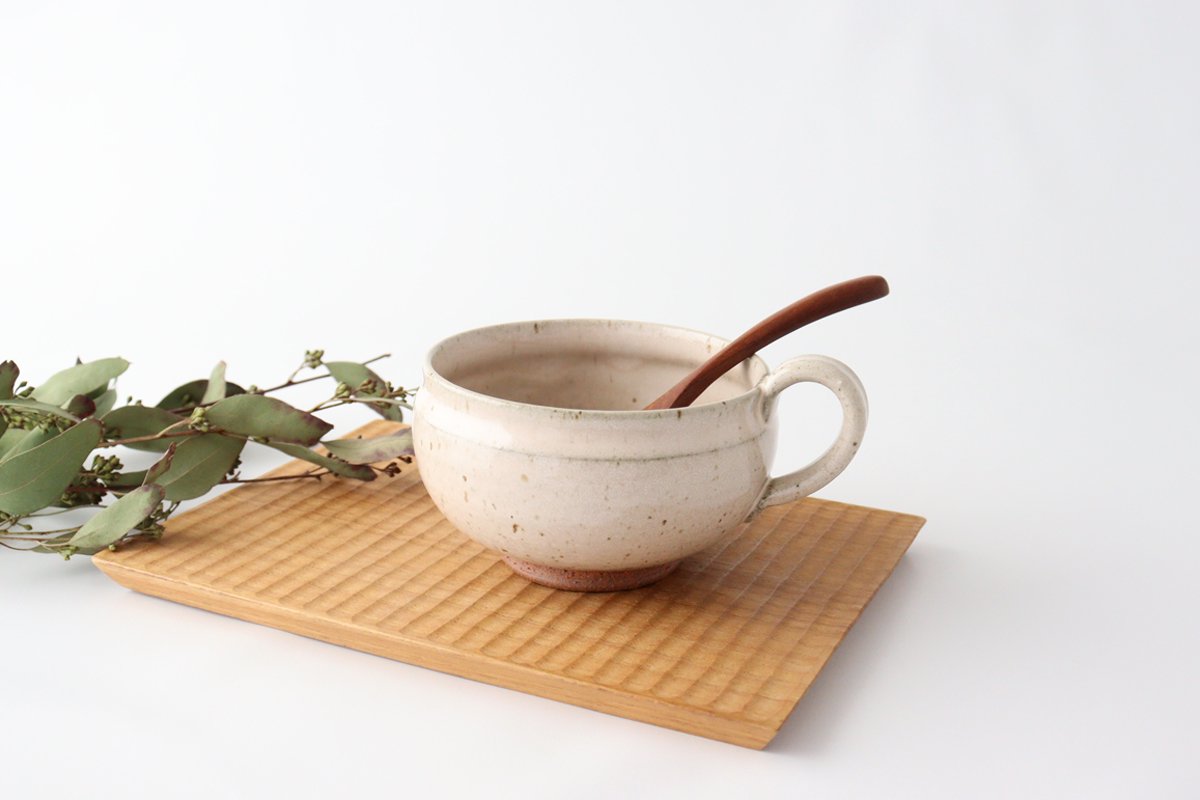 Soup Cup White Cream | Mino Ware