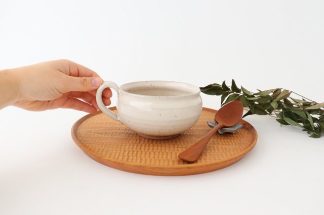 Soup Cup White Cream | Mino Ware