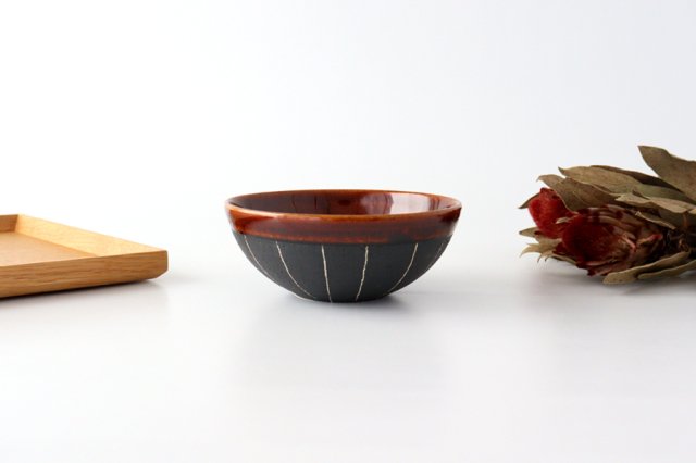 Small Bowl Stripe Brown | Kobachi Shigaraki Ware