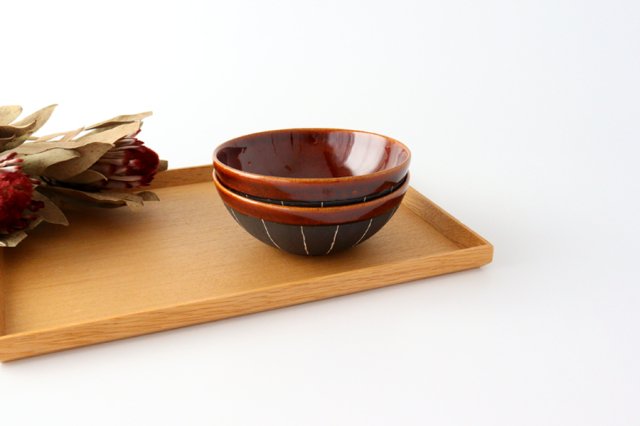 Small Bowl Stripe Brown | Kobachi Shigaraki Ware
