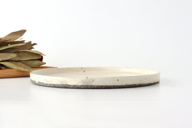 Round Plate Kohiki 24cm/9.4in | Shigaraki Ware