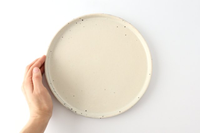 Round Plate Kohiki 24cm/9.4in | Shigaraki Ware