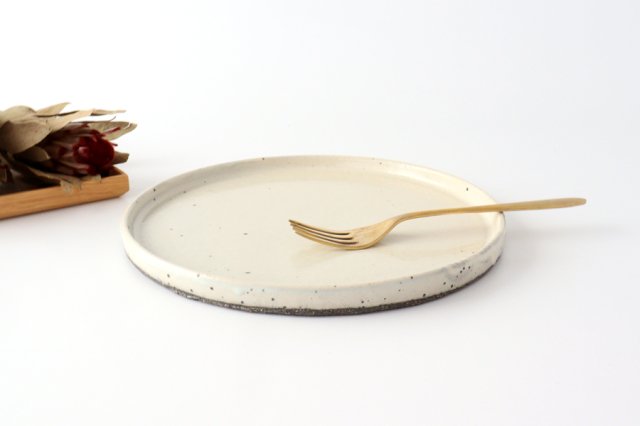Round Plate Kohiki 24cm/9.4in | Shigaraki Ware