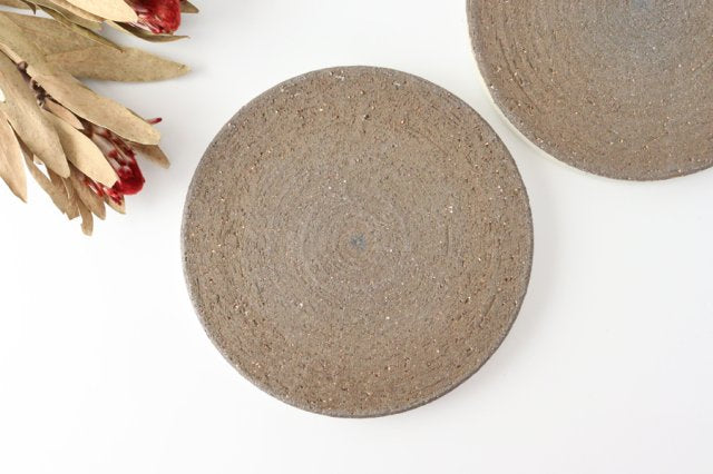 Round Plate Kohiki 24cm/9.4in | Shigaraki Ware