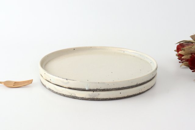 Round Plate Kohiki 24cm/9.4in | Shigaraki Ware