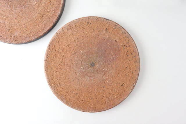 Round Plate Matte Black 24㎝/9.4in | Shigaraki Ware