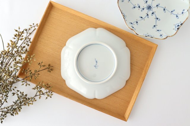 Flower-shaped Plate Blue Vine | Arita Ware