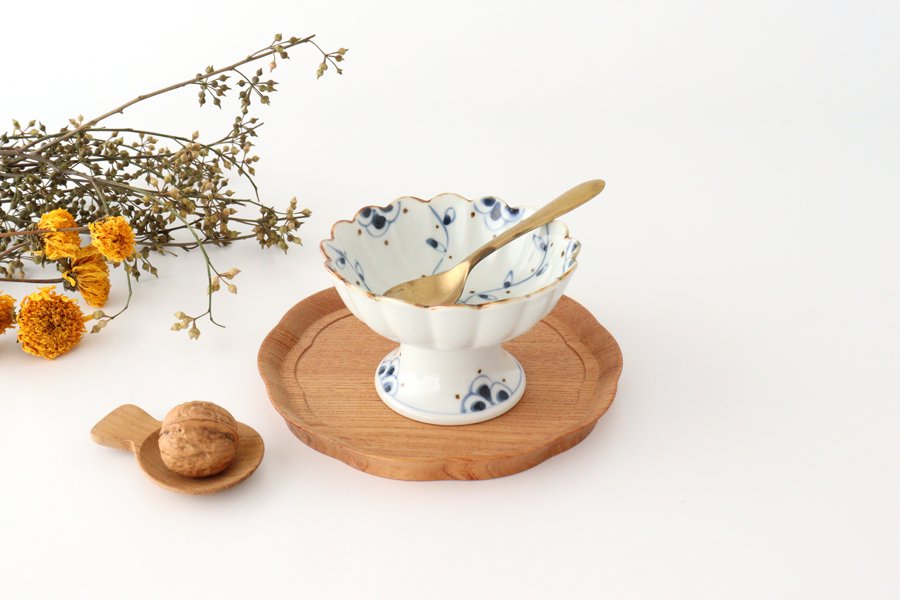 Dessert Cup Vine Blue Arabesque | Compote Arita Ware