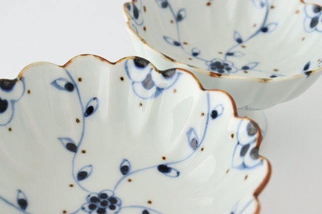 Dessert Cup Vine Blue Arabesque | Compote Arita Ware