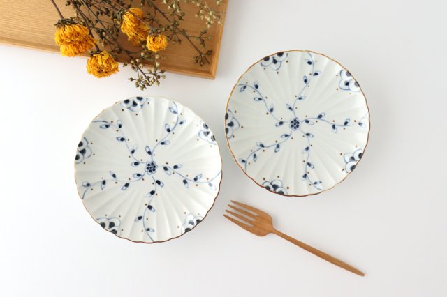 Round Plate Blue Arabesque | Arita Ware