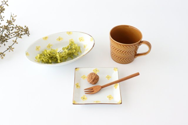 Square plate 13.5cm/5.9in porcelain hana Arita ware
