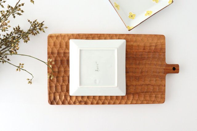Square plate 13.5cm/5.9in porcelain hana Arita ware