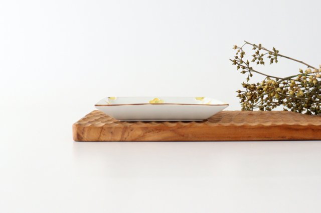 Square plate 13.5cm/5.9in porcelain hana Arita ware