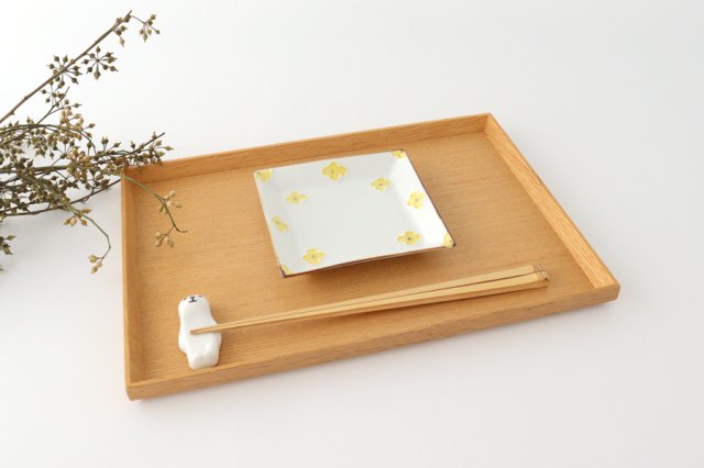 Square plate 13.5cm/5.9in porcelain hana Arita ware
