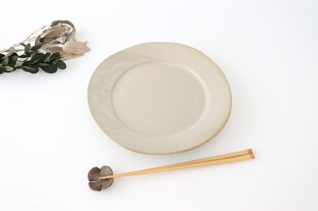 Round Plate Ivory 24cm/9.4in | Mino Ware