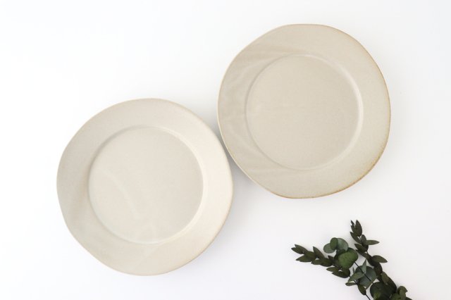Round Plate Ivory 24cm/9.4in | Mino Ware