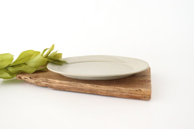 Oval Plate Ivory 23.5cm/9.0in | Mino Ware