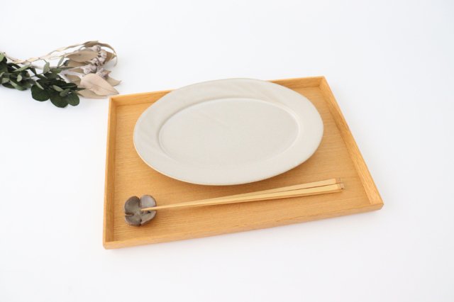 Oval Plate Ivory 23.5cm/9.0in | Mino Ware