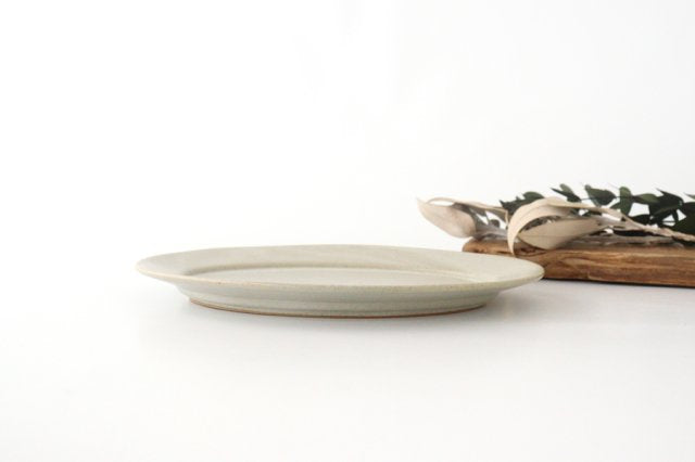 Oval Plate Ivory 23.5cm/9.0in | Mino Ware