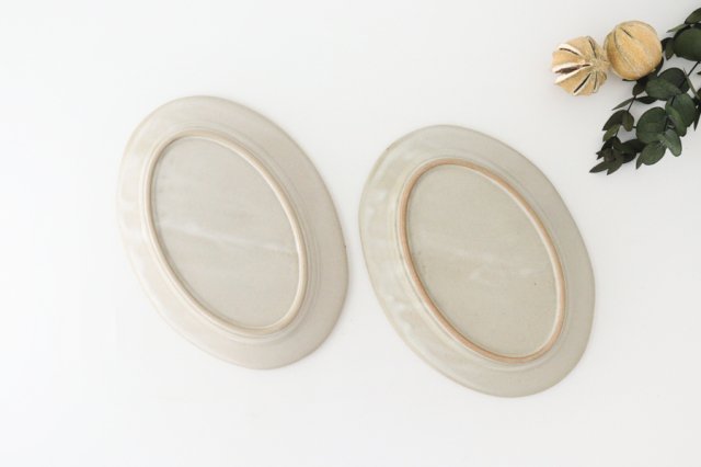 Oval Plate Ivory 23.5cm/9.0in | Mino Ware