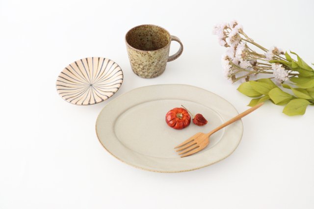 Oval Plate Ivory 23.5cm/9.0in | Mino Ware