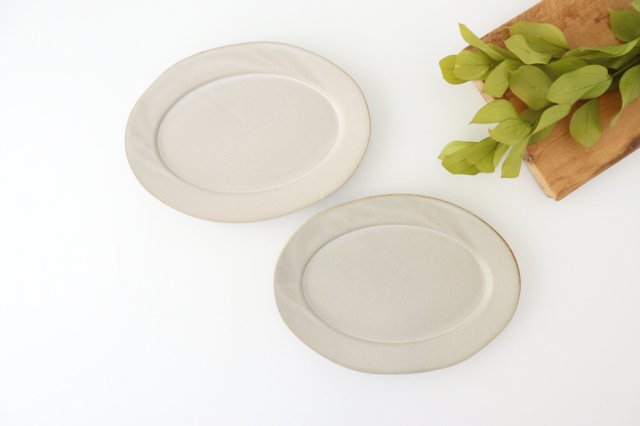 Oval Plate Ivory 23.5cm/9.0in | Mino Ware