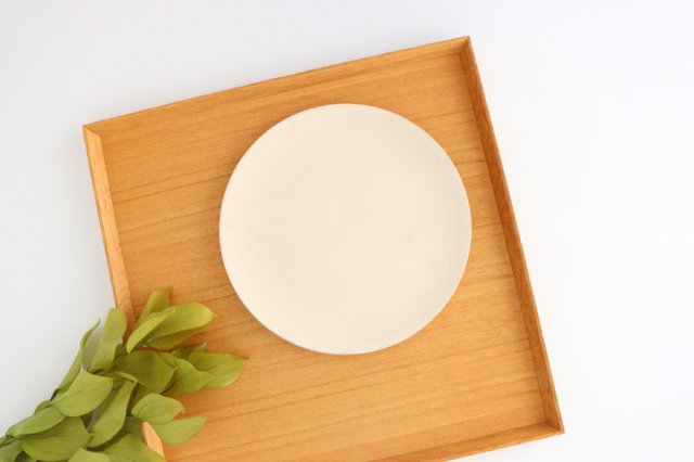 Plate 18cm Rene White Porcelain Mino Ware