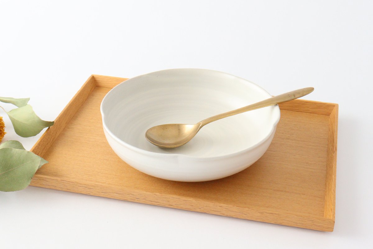 Flower Bowl White | Serving Bowl Mino Ware