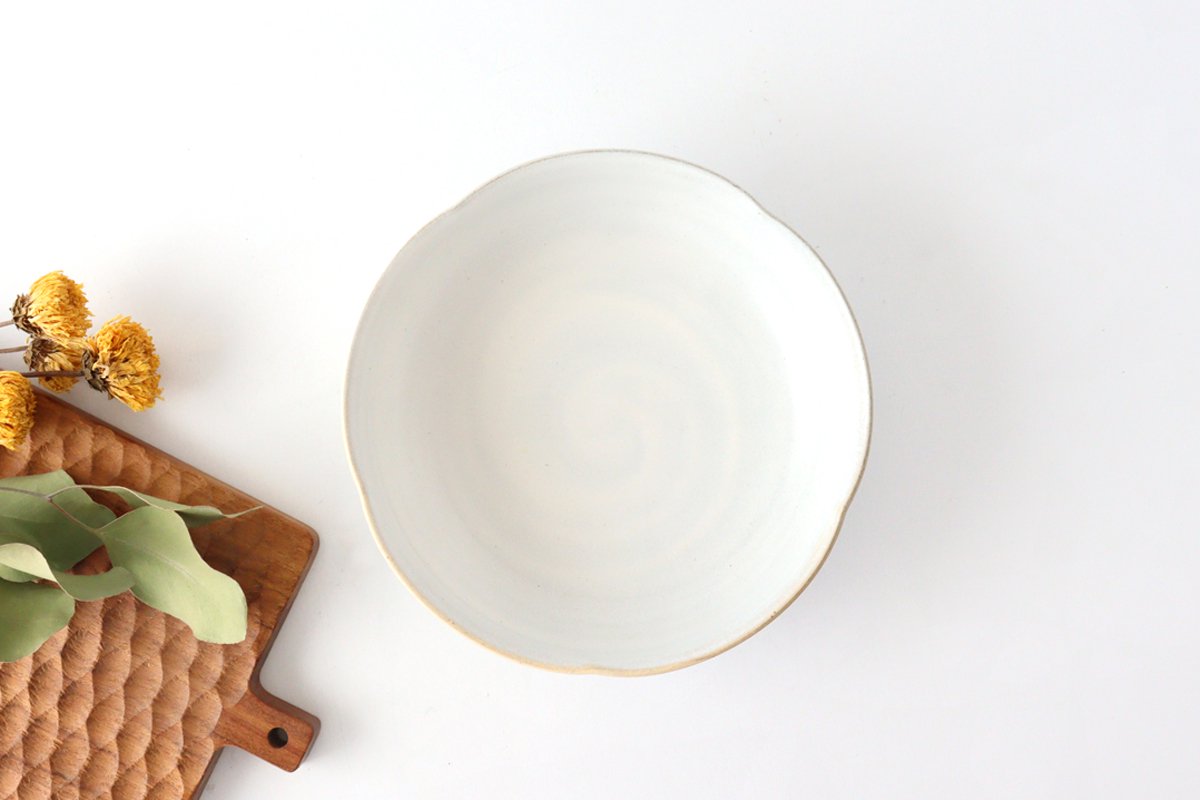Flower Bowl White | Serving Bowl Mino Ware