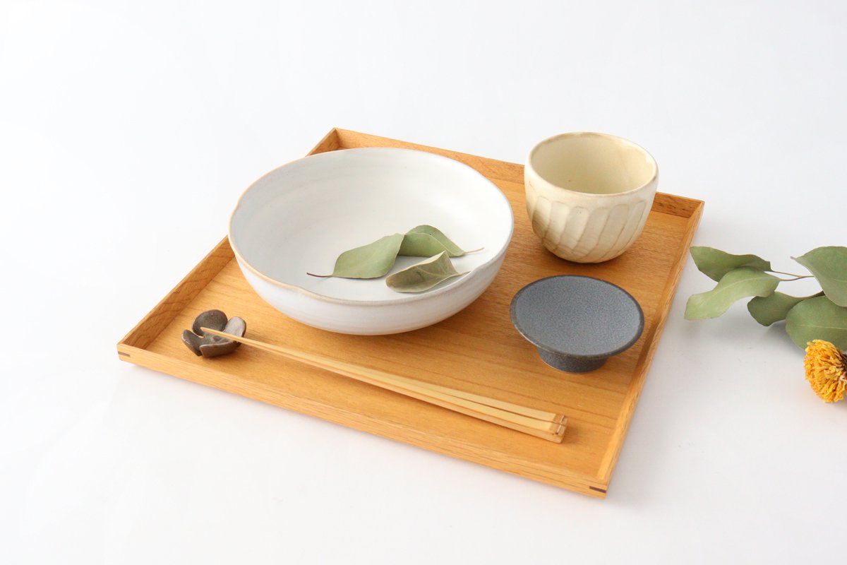 Flower Bowl White | Serving Bowl Mino Ware