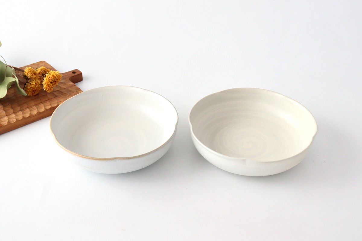 Flower Bowl White | Serving Bowl Mino Ware