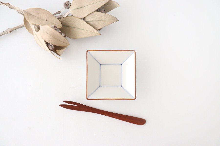 Square Goth Small Blue Porcelain Mino Ware