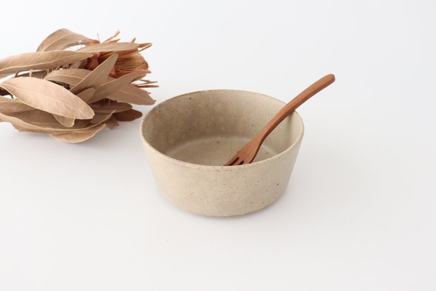 Round Bowl Beige L l Serving Bowl Mino Ware