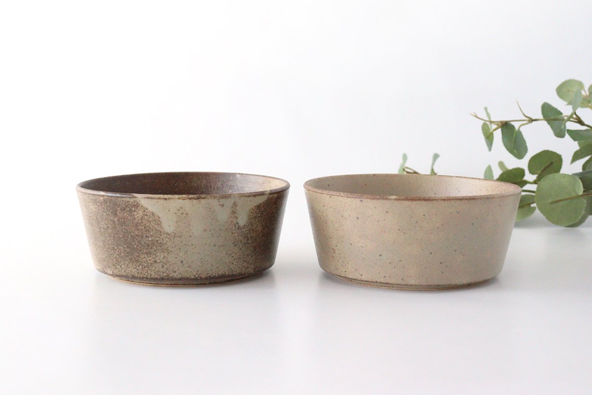 Round Bowl Beige L l Serving Bowl Mino Ware