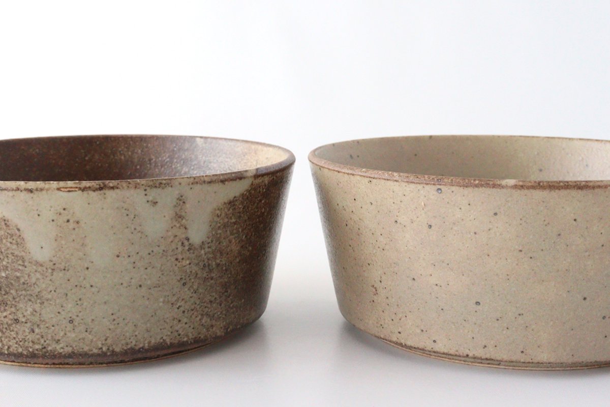Round Bowl Beige L l Serving Bowl Mino Ware