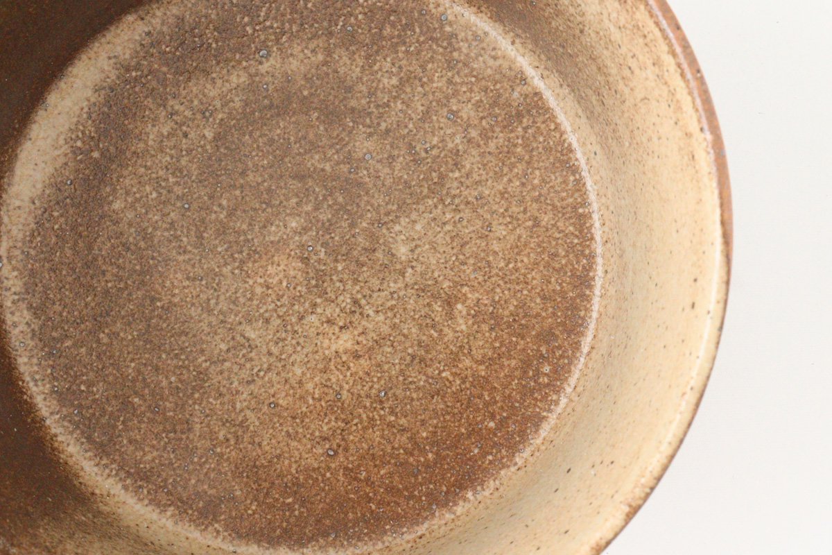 Round Bowl Beige L l Serving Bowl Mino Ware