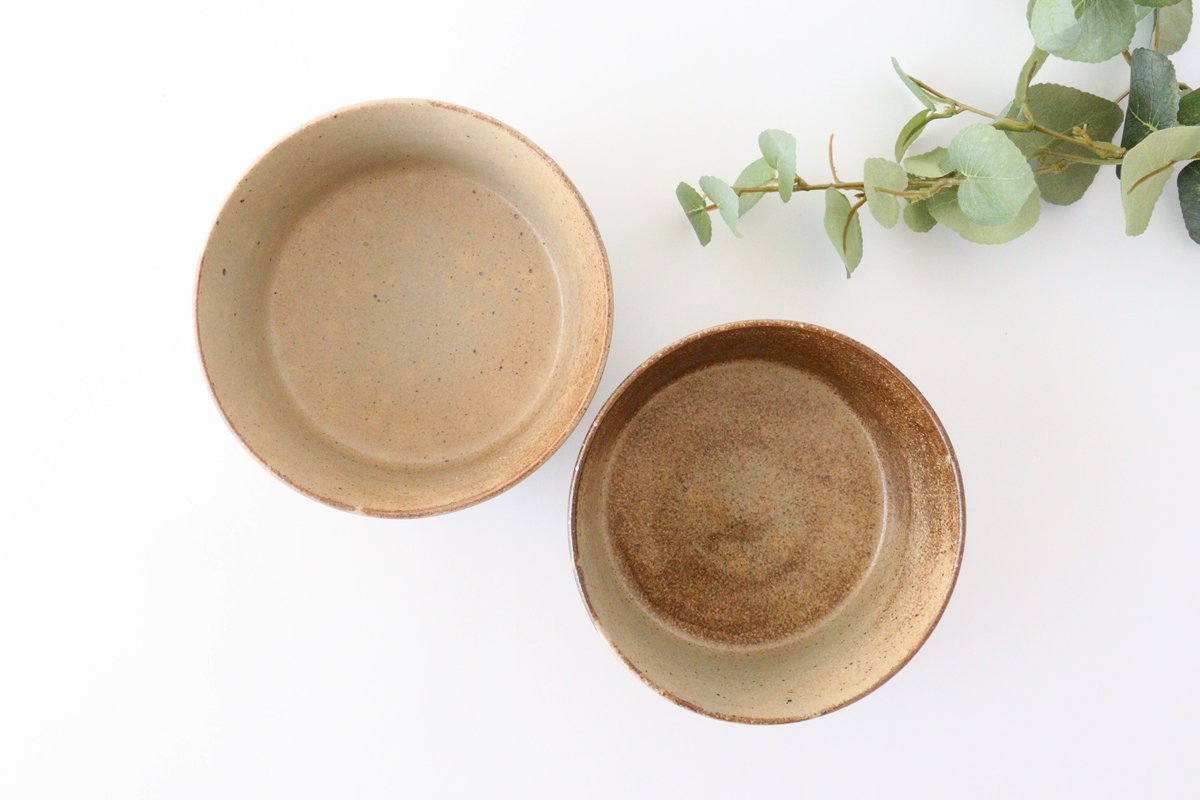 Round Bowl Beige L l Serving Bowl Mino Ware